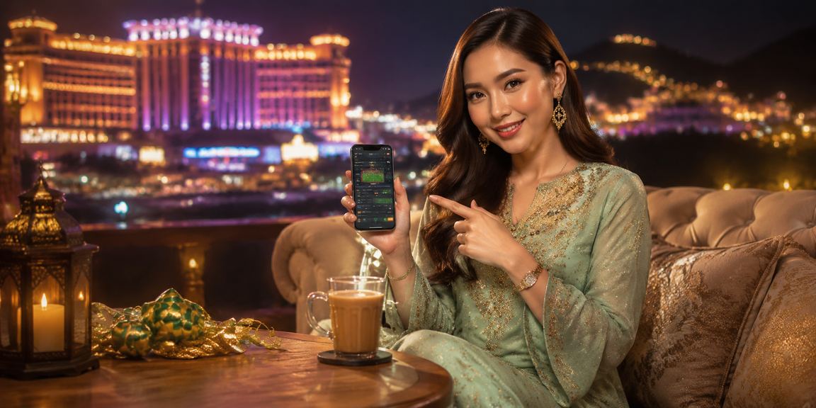 Pemain mengakses kasino langsung 17e dari telefon semasa Hari Raya di Genting Highlands