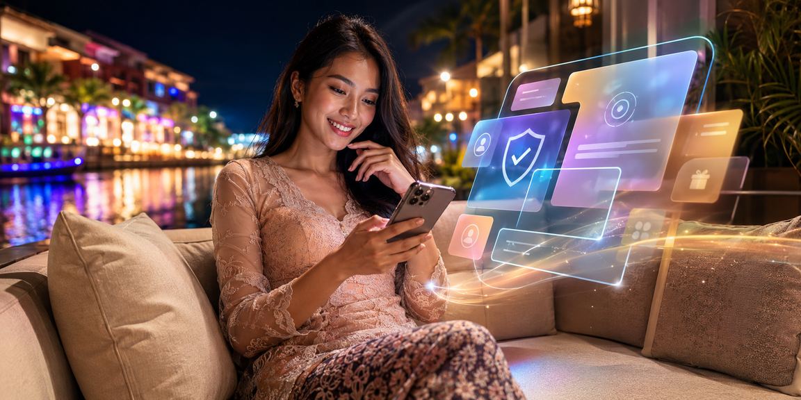 Pengguna dari Melaka mengakses akaun dengan selamat melalui platform 17e
